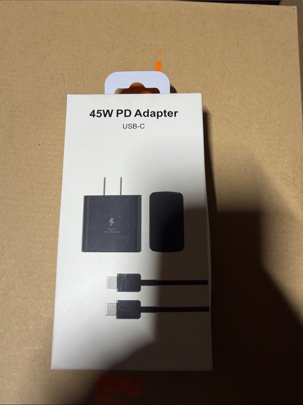 45W PD USB-C super Fast Charger Adapter - Black